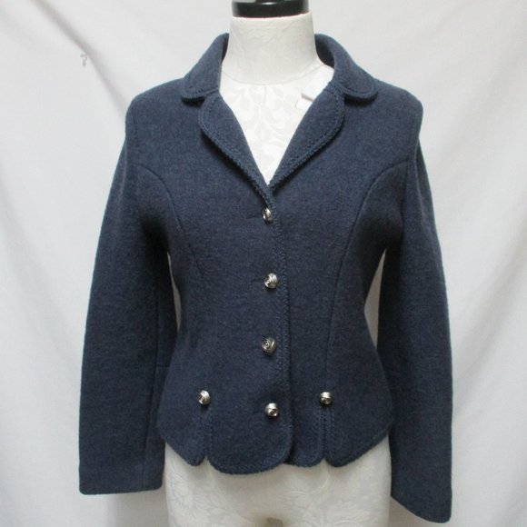 Arbep Sweaters - Arbep Strickmoden Germany Blue Wool Cardigan Sweater Coat buttons Sz 38 Small S